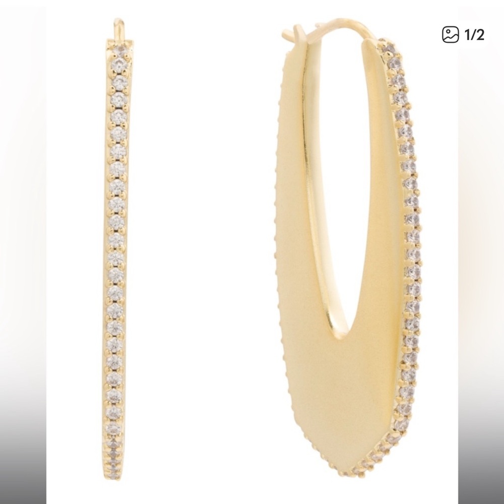 Kendra Scott Gold Hoop Earrings “Adeline Hoop” - Picture 11 of 11